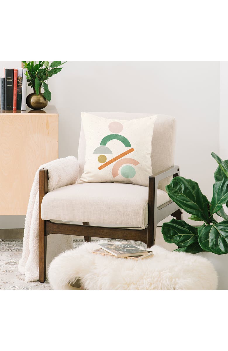 Deny Designs Mobile Shapes by Pauline Stanley Outdoor Throw Pillow, Alternate, color, Multi