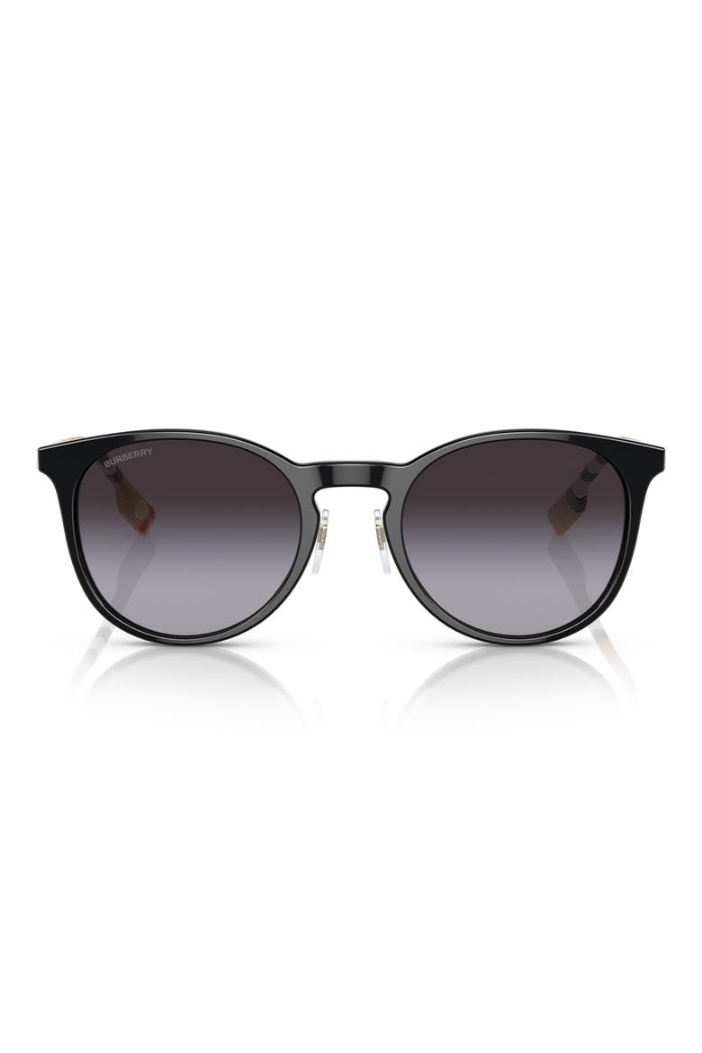 51mm Round Sunglasses, Main, color, BLACK / GREY GRADIENT