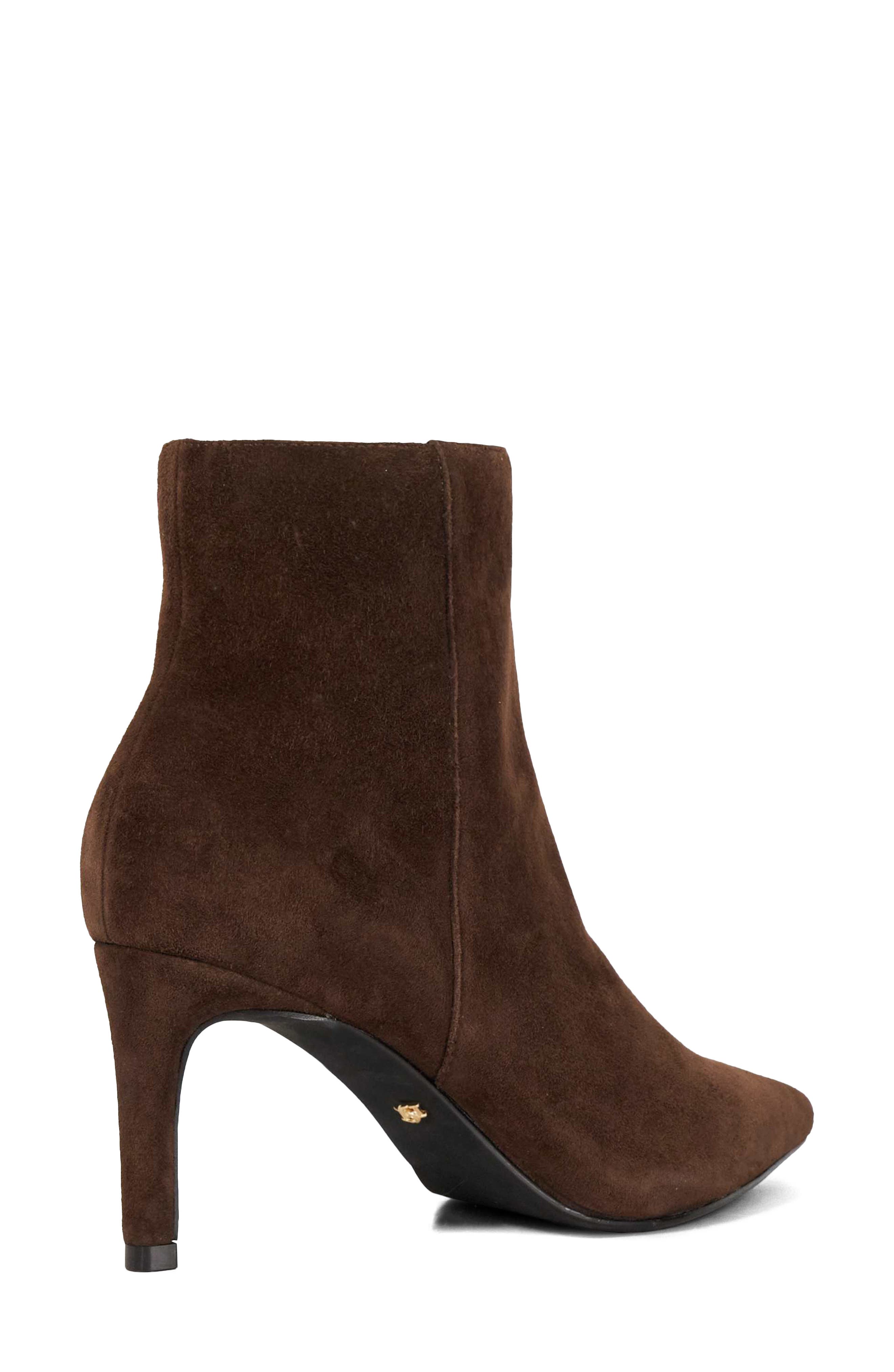 Obsessively Pointed Toe Bootie, Alternate, color, BROWN