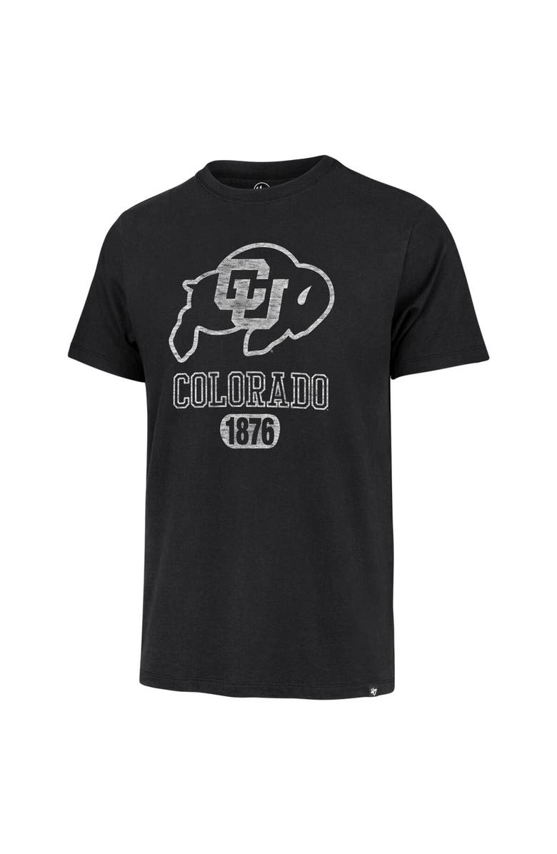 '47 Men's '47  Black Colorado Buffaloes 1876 Primary Logo Franklin T-Shirt, Alternate, color, 