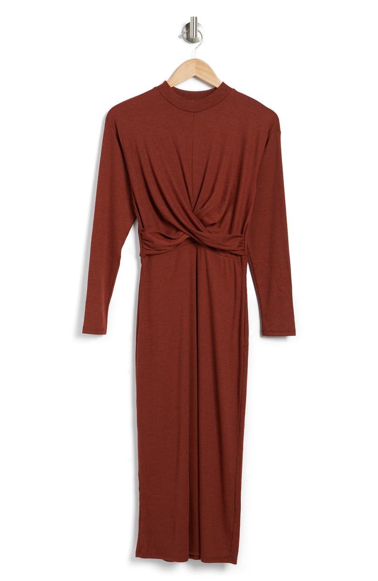 Lush Mock Neck Ribbed Dress, Alternate, color,