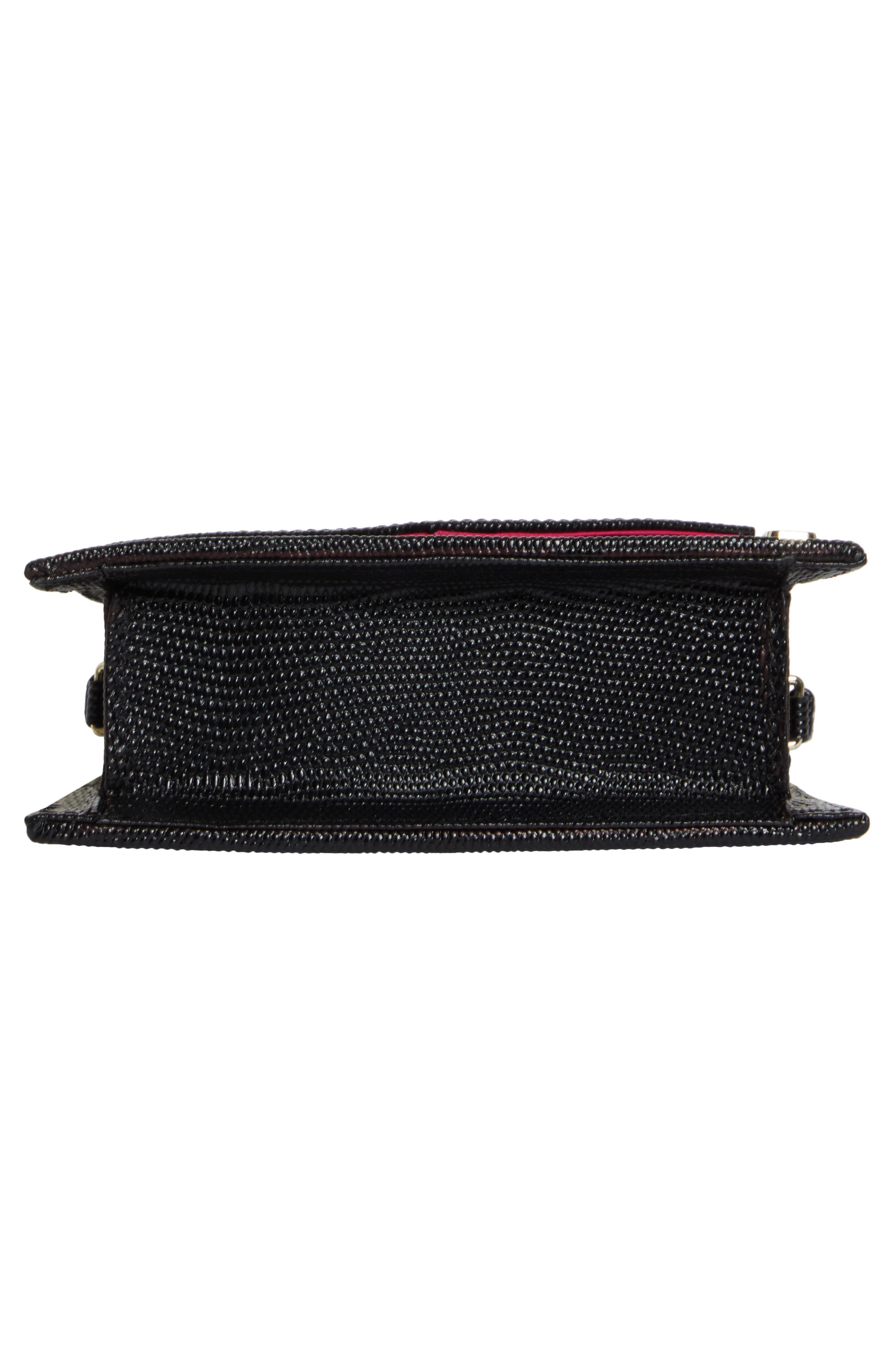 Anima Iris Zaza Lizard Embossed Leather Top Handle Bag, Alternate, color, 