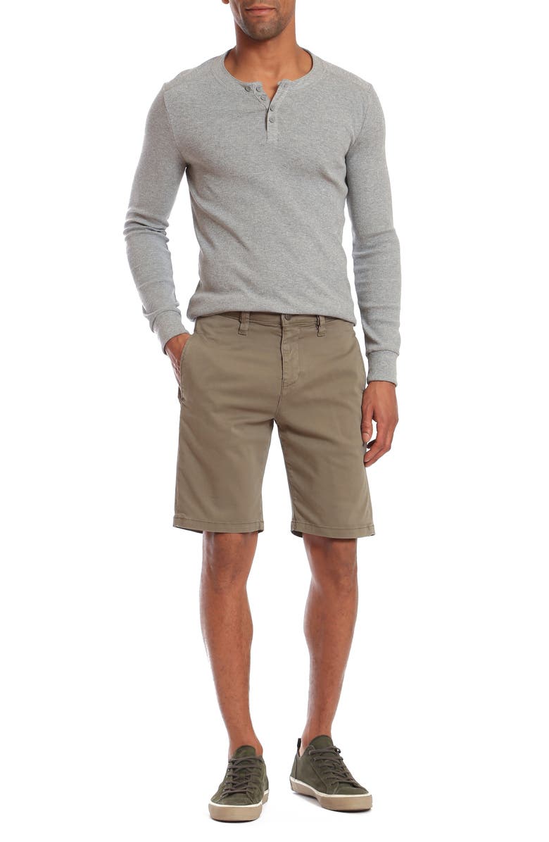 Mavi Jeans Jacob Twill Chino Shorts, Alternate, color, Dusty Olive Sateen Twill