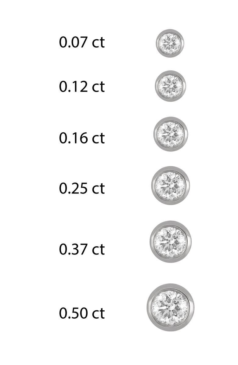 Bony Levy Bezel Diamond Single Stud Earring - 0.37 ctw., Alternate, color, 14K White Gold