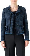 Akris punto Fringed Mixed Tweed Jacket