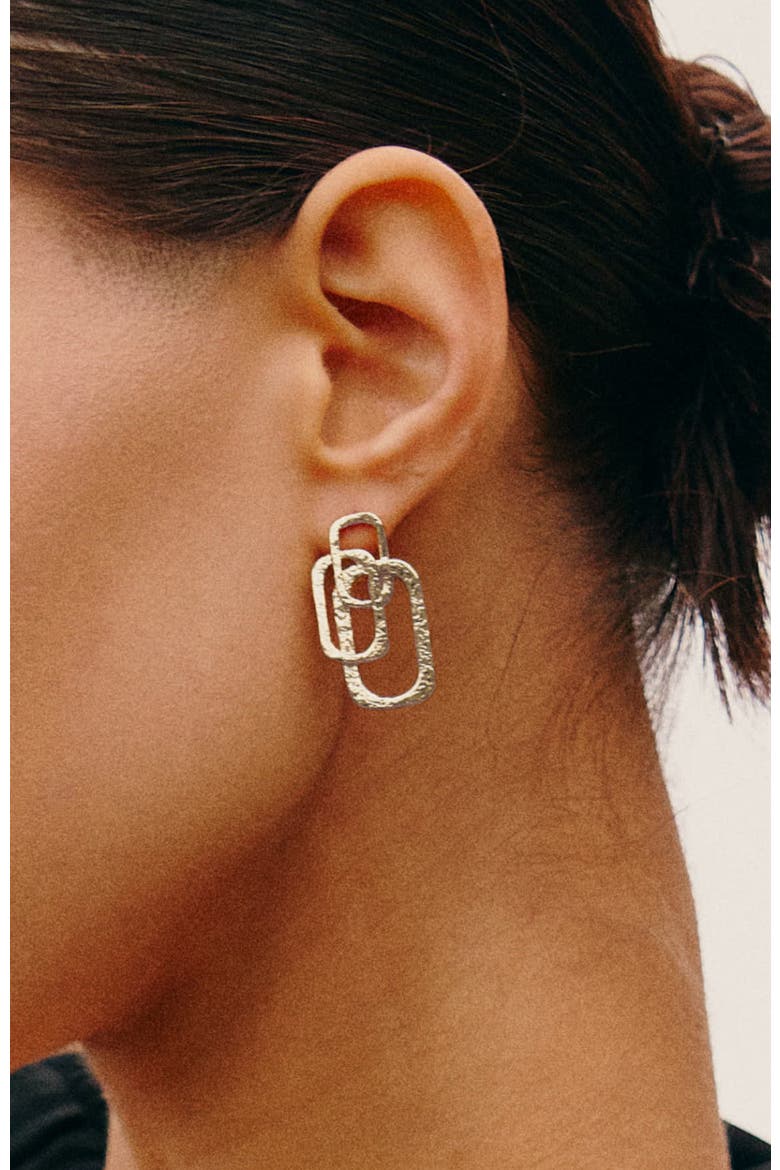 Roman Arc Earrings, Alternate, color, Silver