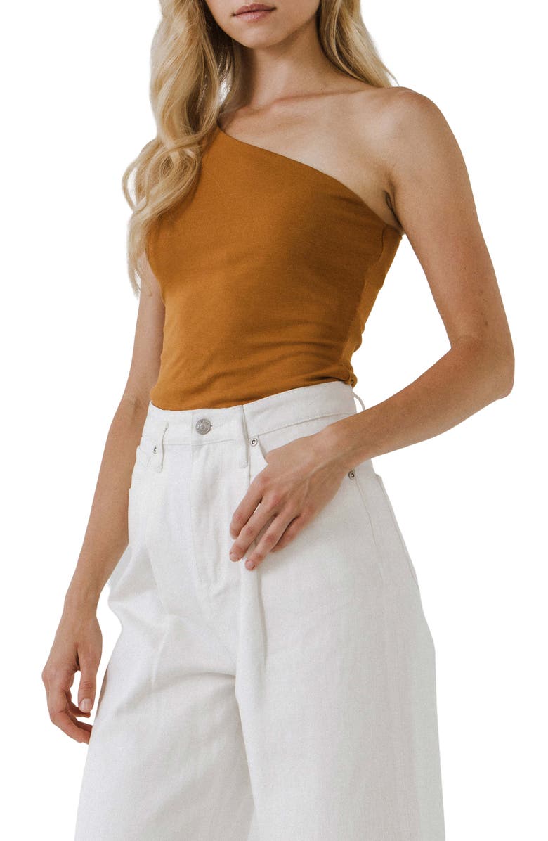 Grey Lab One-Shoulder Top, Alternate, color, 