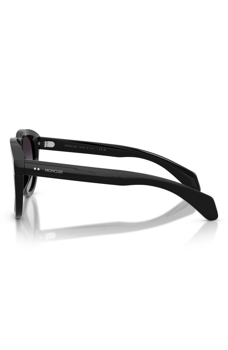 Moncler Isopleth 56mm Pilot Sunglasses, Alternate, color, Black / Grey Gradient