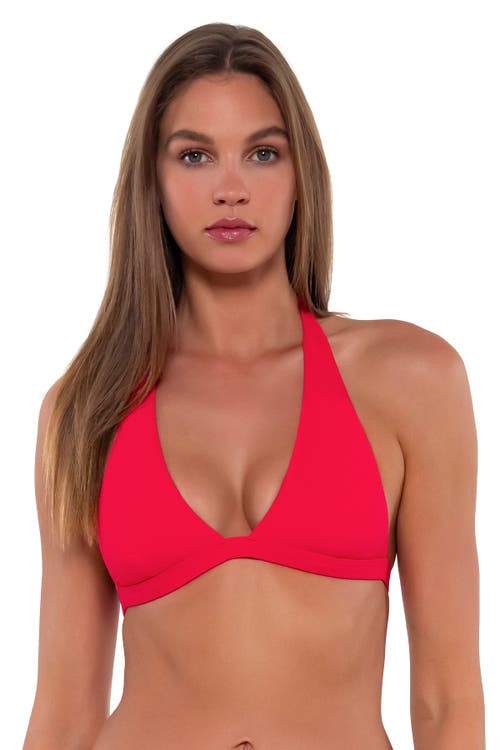 SUNSETS SUNSETS FAITH HALTER BIKINI SWIMSUIT TOP