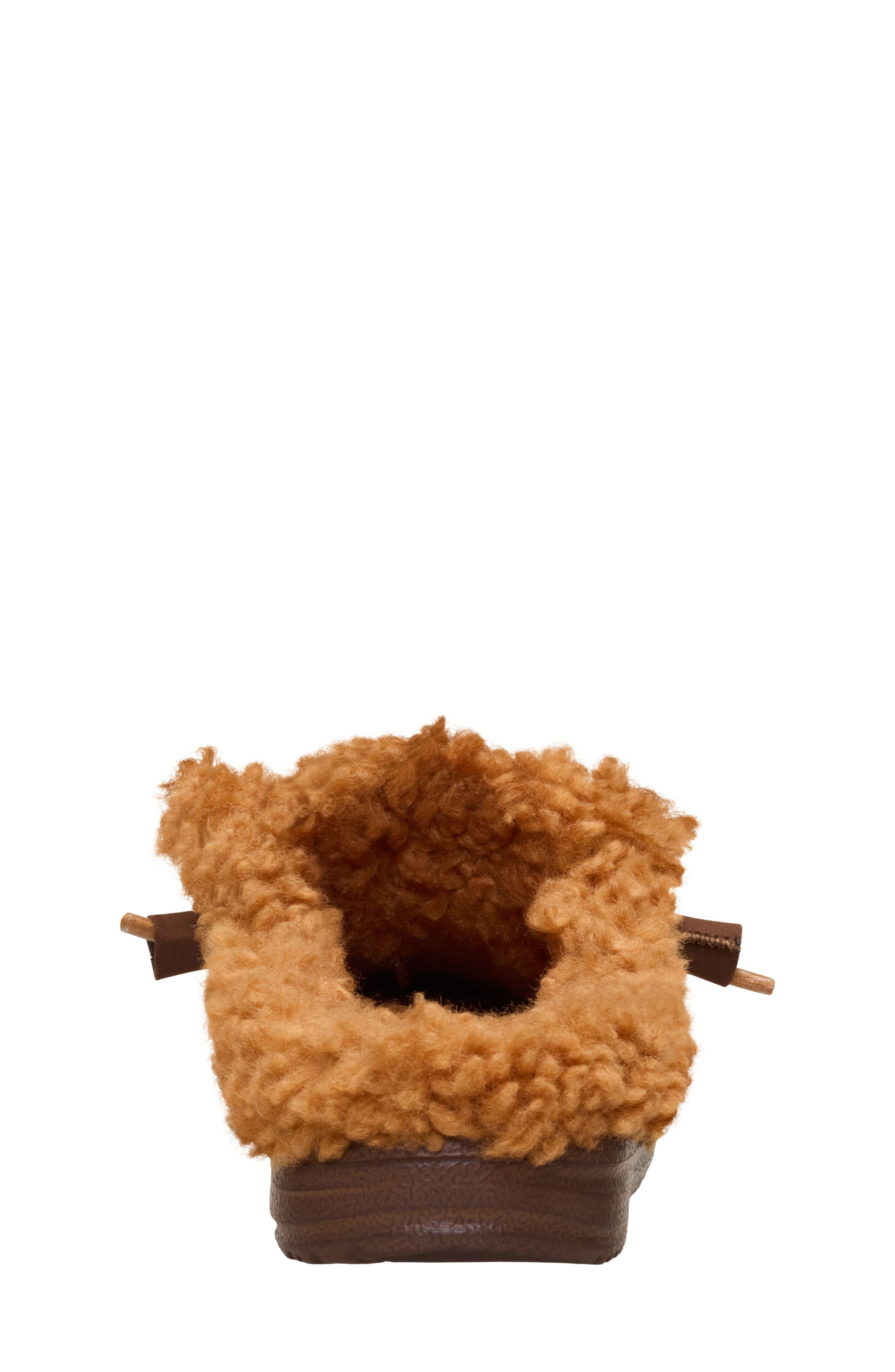 Kids' Wally Faux Fur Reindeer Slipper, Alternate, color, ORANGE