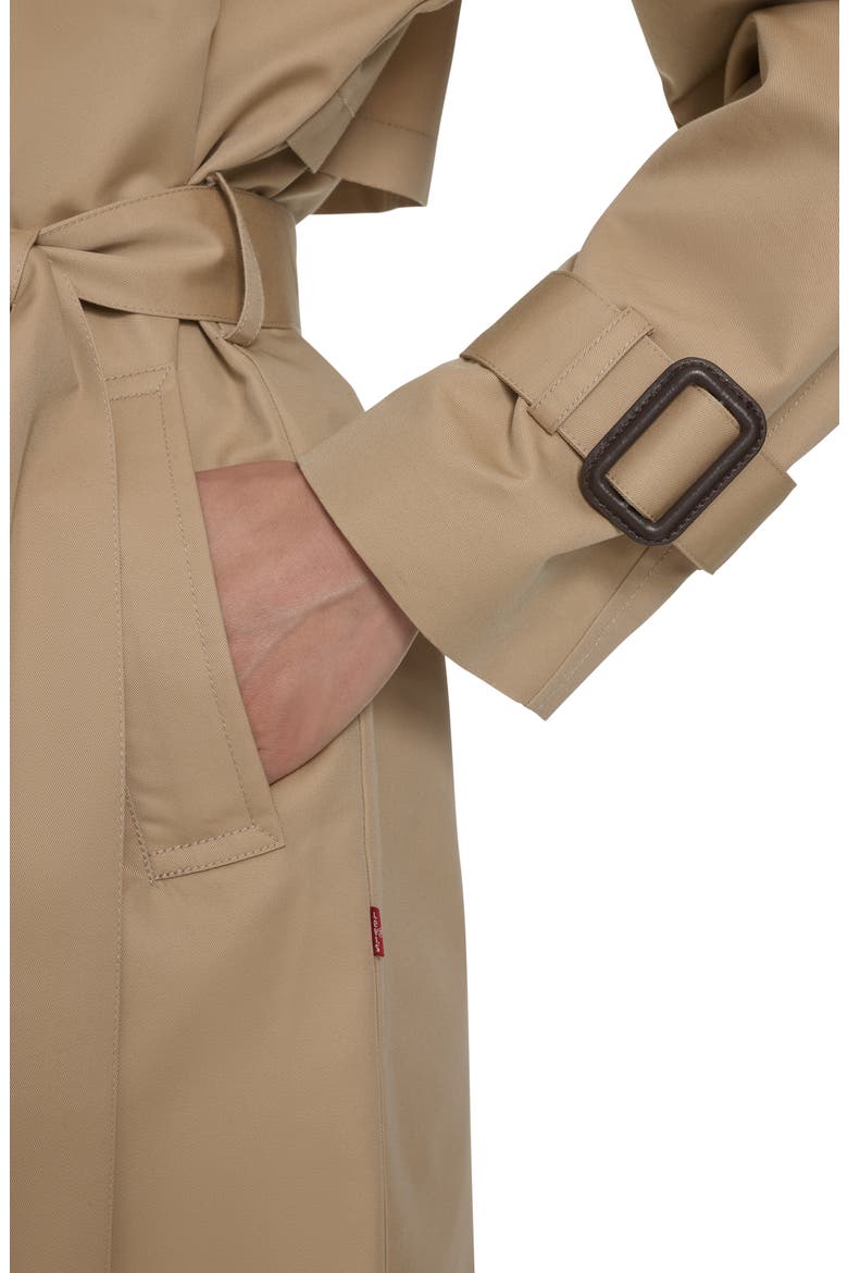 Single Breasted Trench Coat, Alternate, color, KHAKI