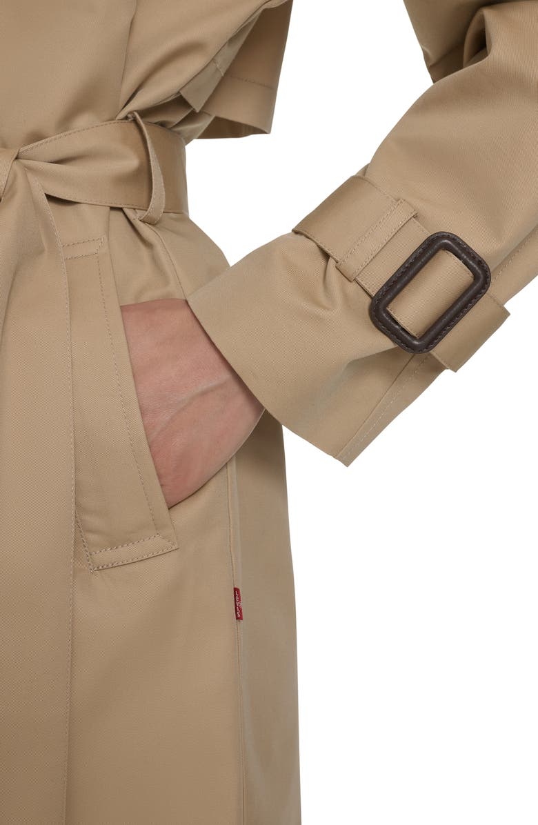 Levi's<sup>®</sup> Single Breasted Trench Coat, Alternate, color, Khaki