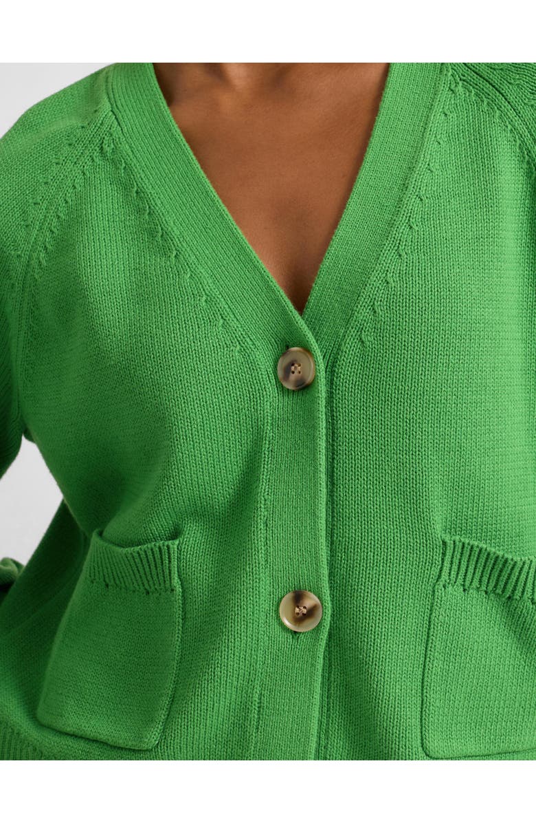 Albaray Cotton Relaxed Cardigan, Alternate, color, Green