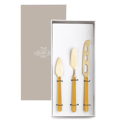 Mepra Fantasia Ice Gold Cheese Knives In Multi