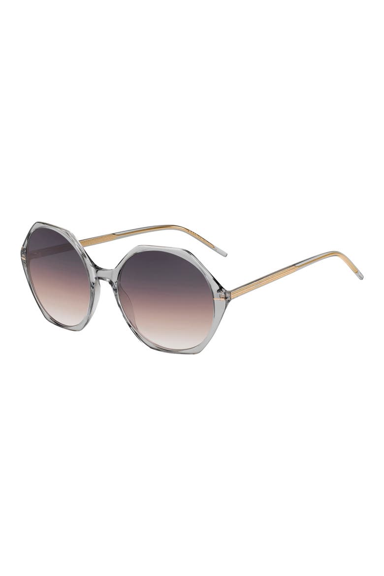 56mm Geometric Sunglasses, Alternate, color, 0KB7-PR