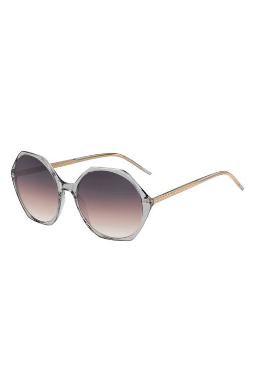 Hugo Boss Boss 56mm Geometric Sunglasses In Gray