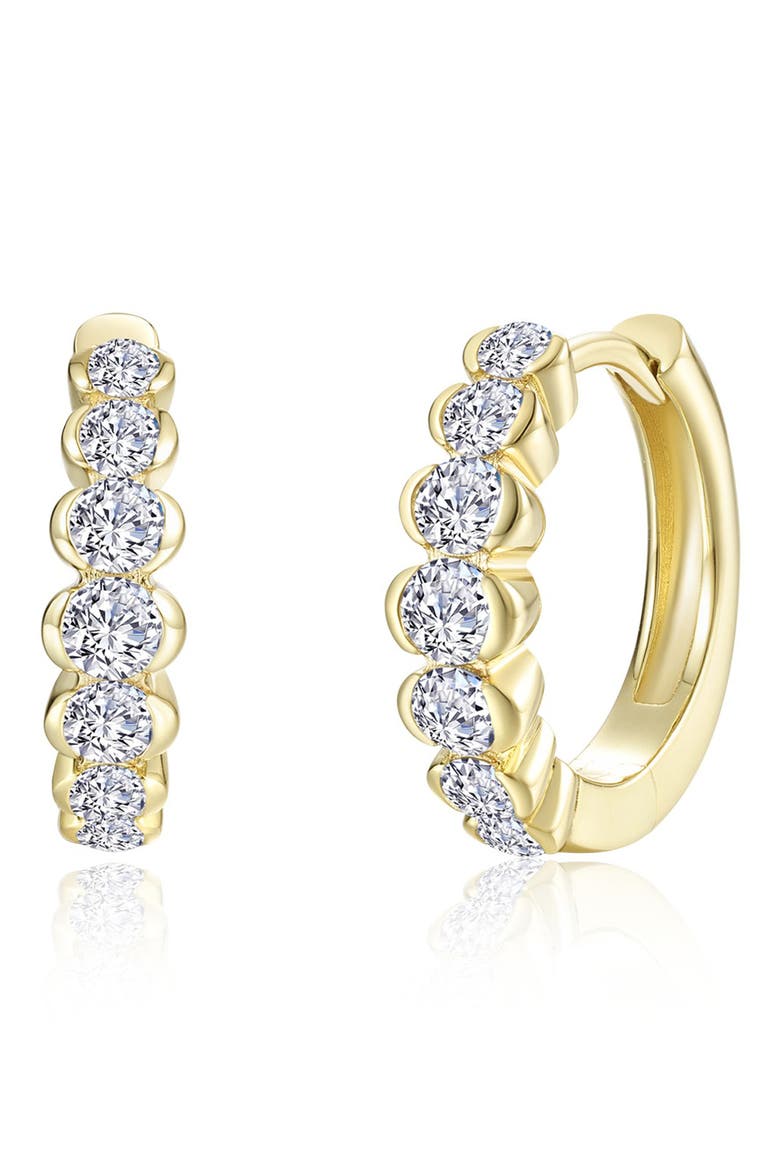 Willow Simulated Diamond Small Hoop Earrings, Main, color, GOLD