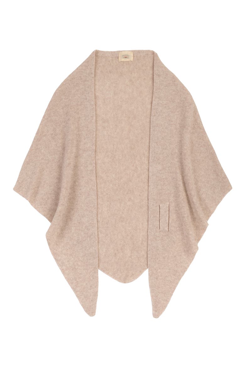 Wool & Cashmere Triangle Scarf, Main, color, OATMEAL