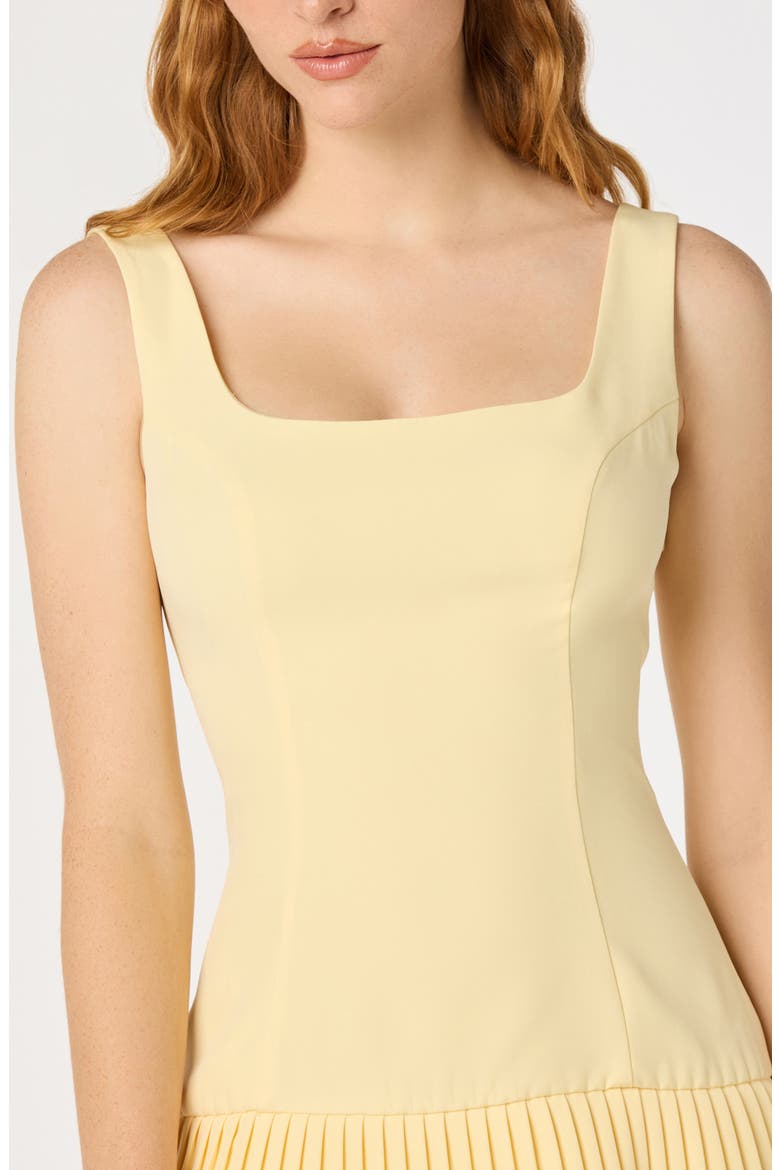 Jadah Tiered Pleated Minidress, Alternate, color, YELLOW