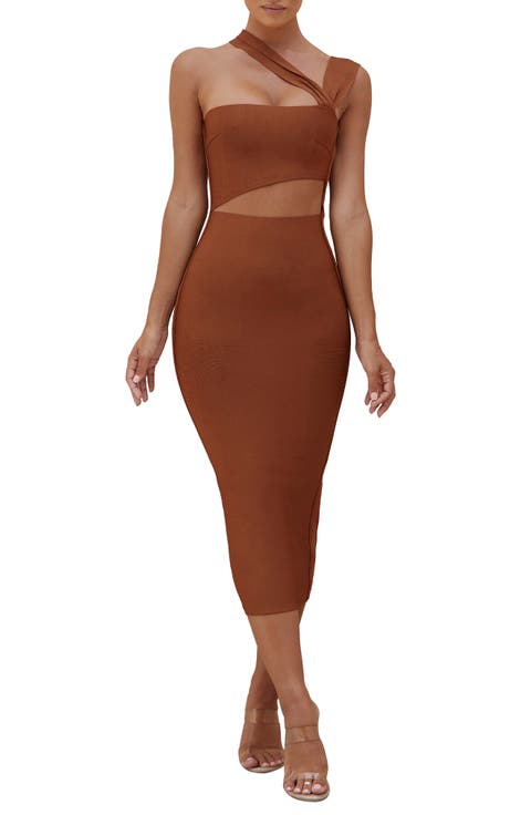 Aina Cutout Bandage Midi Dress