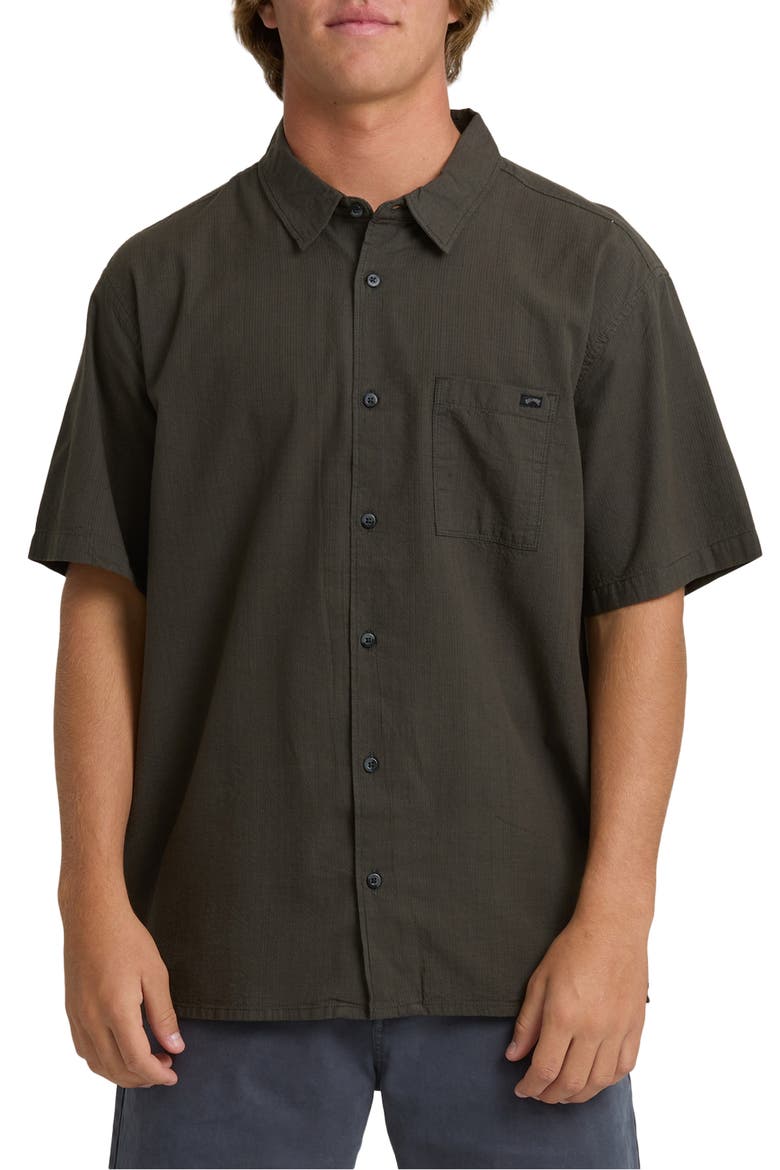Victoria Short Sleeve Button-Down Shirt, Main, color, GRAYSTONE