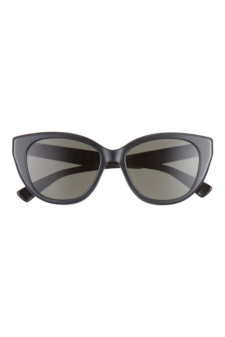 54mm Cat Eye Sunglasses, Main, color, BLACK/ SMOKE GREY