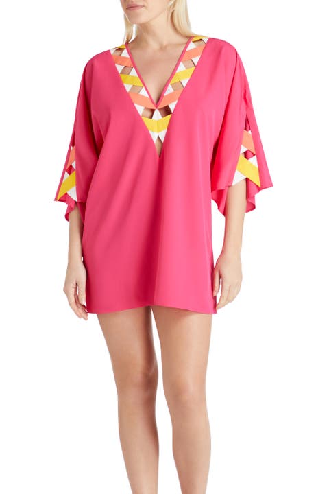 Mallorca Cross Bandage Cover-up Tunic Dress
