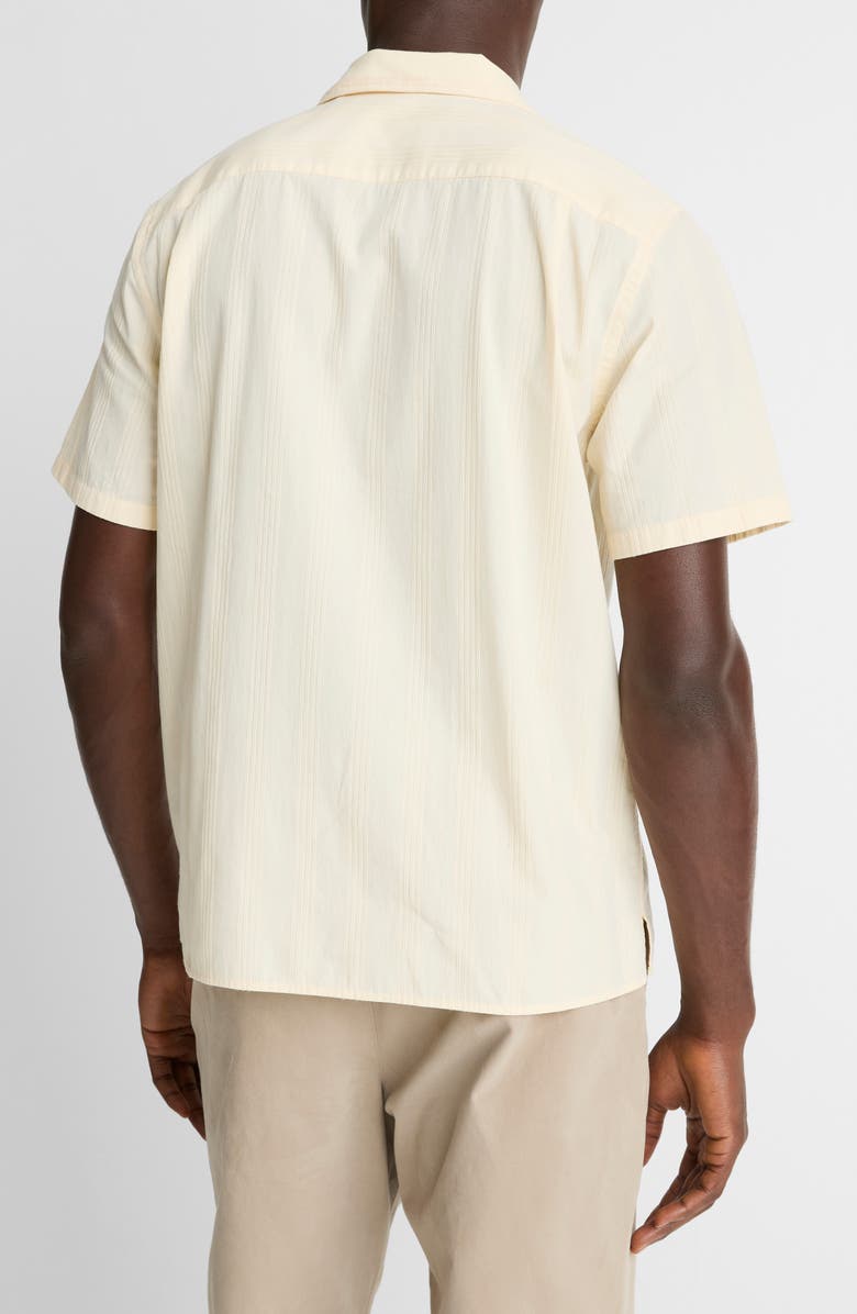 Vince Union Textured Stripe Cotton Camp Shirt, Alternate, color, Meadowlark