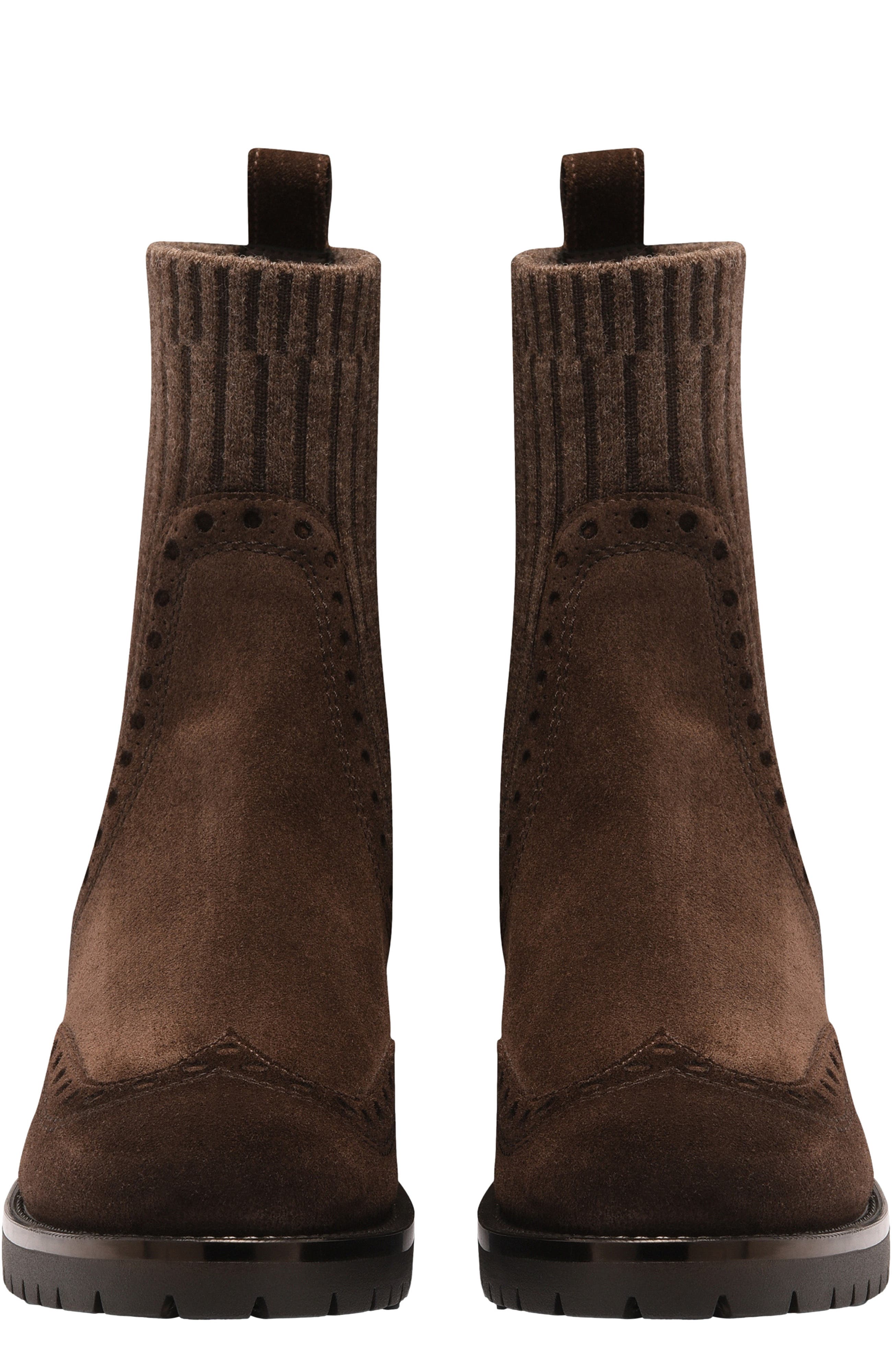 Santoni Women's suede low-heel ankle boot, Alternate, color, 