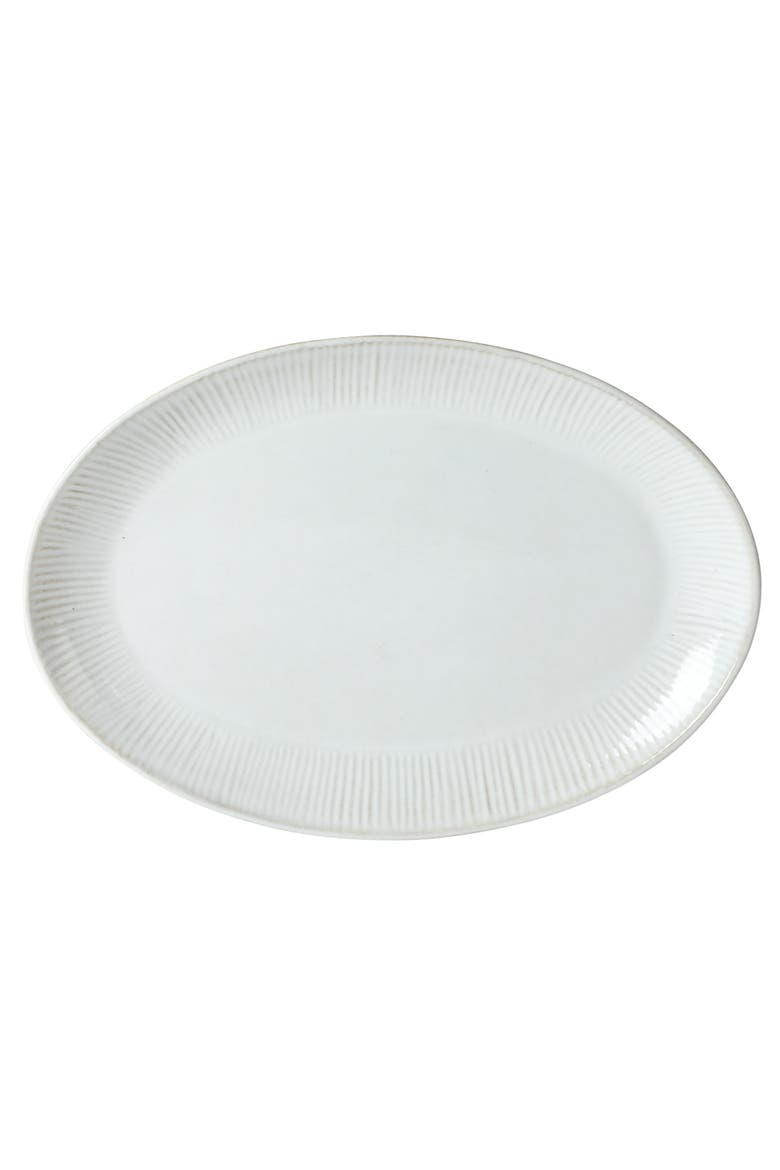 Dawson Mill 3-Piece Oval Reactive Glaze Stoneware Serving Platter Set, Alternate, color, White