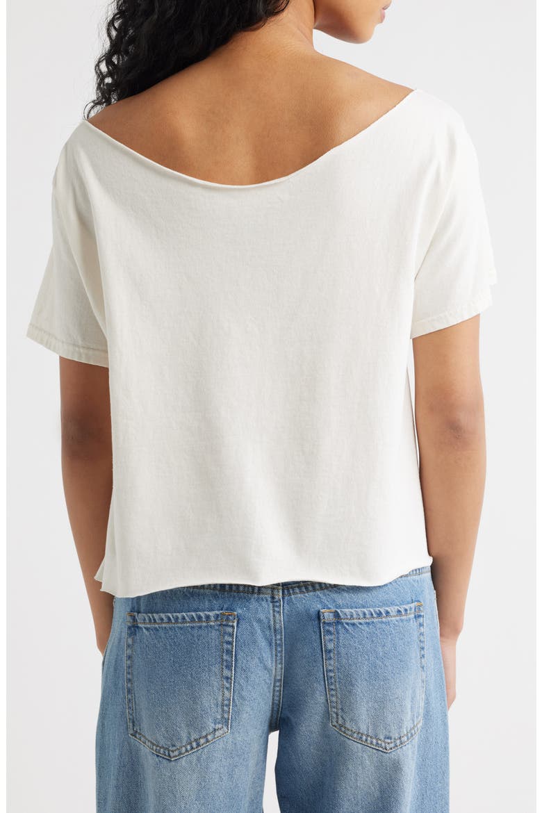 Aaliyah Off the Shoulder Graphic T-Shirt, Alternate, color, IVORY