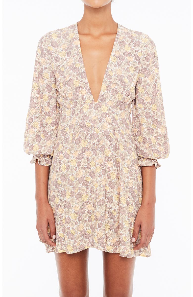 Faithfull the Brand Palmaro Floral Print Minidress, Alternate, color, 