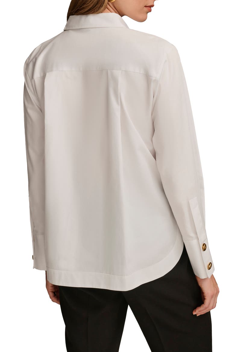 Cotton Button-Up Shirt, Alternate, color, WHITE