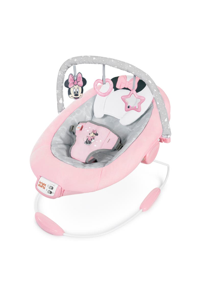 Disney Baby Minnie Mouse Rosy Skies Pink Baby Bouncer Infant Seat, Main, color, PINK