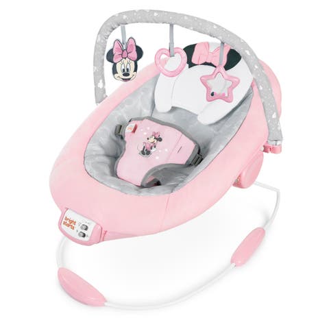 Disney Baby Minnie Mouse Rosy Skies Pink Baby Bouncer Infant Seat