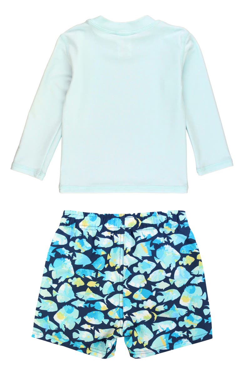 RuggedButts Spun Sugar Long Sleeve Two-Piece Rashguard Swimsuit, Alternate, color,