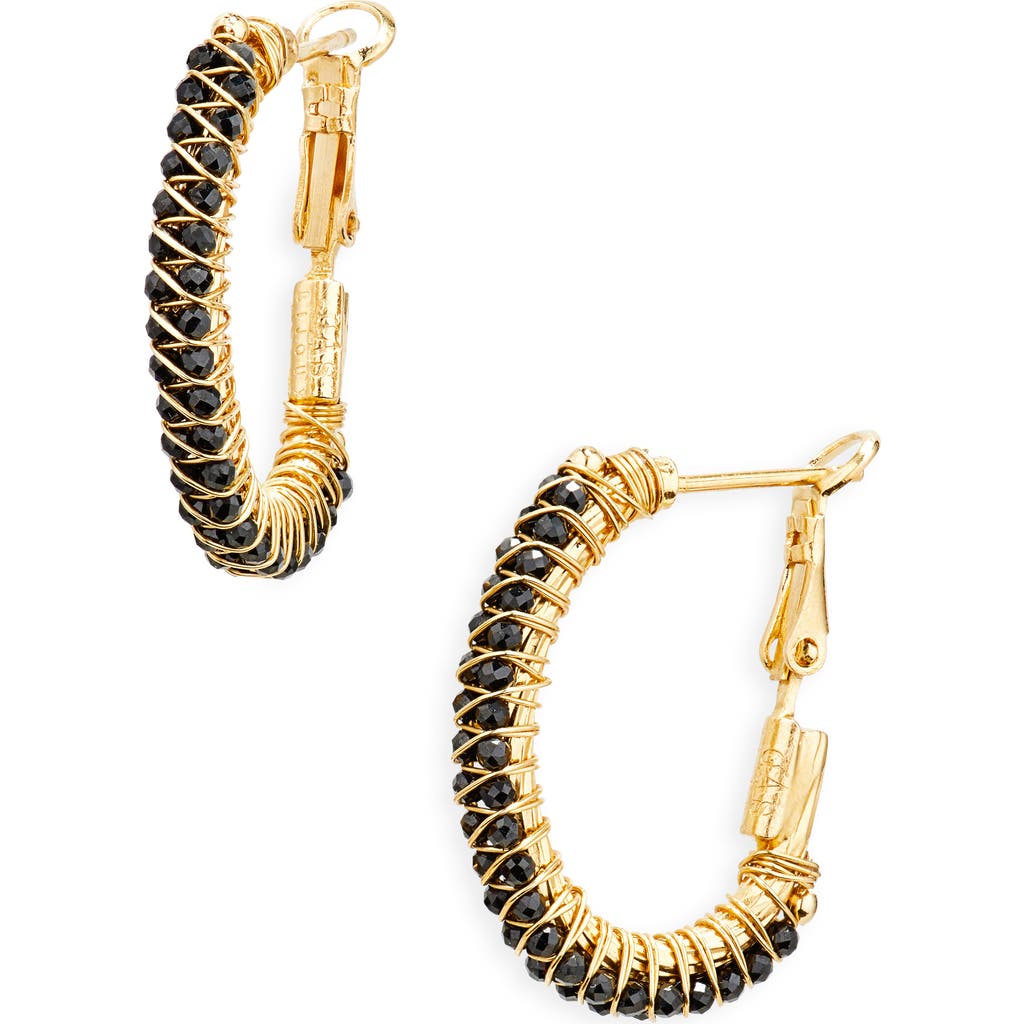 Gas Bijoux Lucky Lyre Hoop Earrings In Gold
