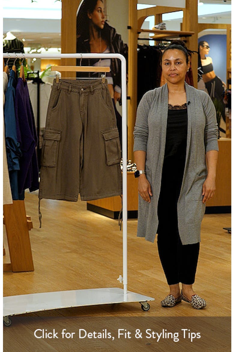 Hudsen Low Rise Longline Denim Cargo Shorts video
