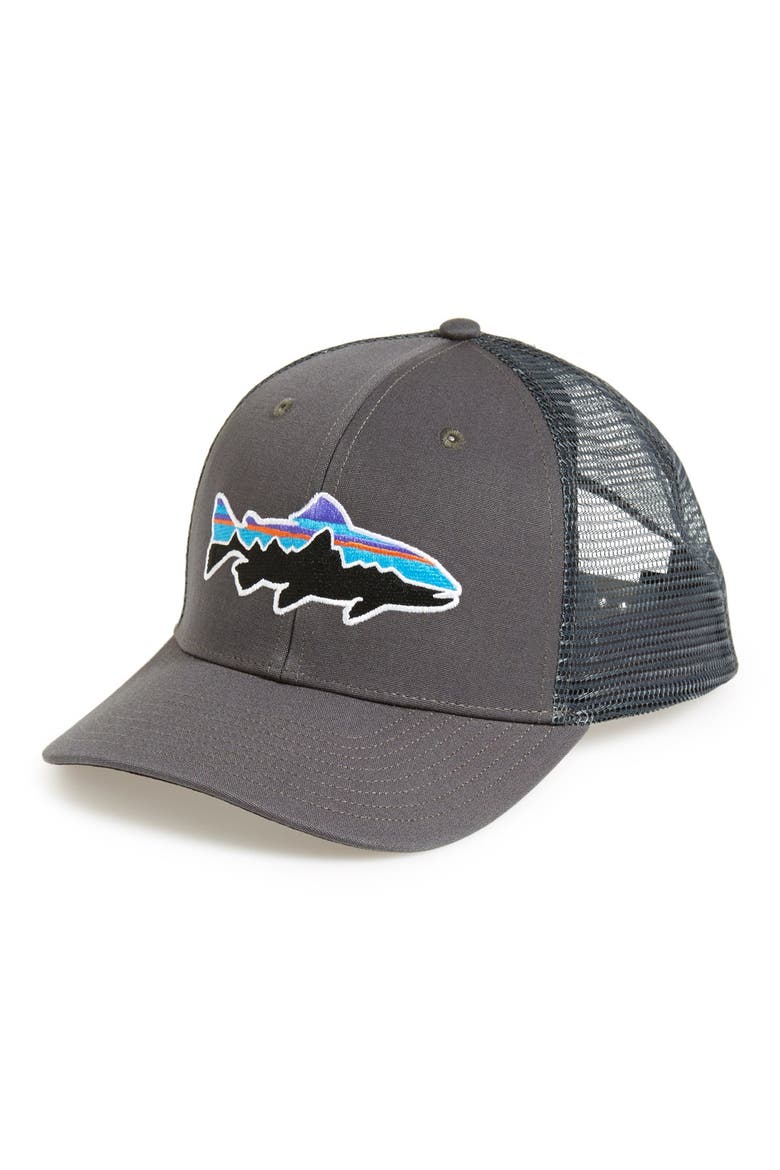 Fitz Roy Trout Trucker Hat, Main, color, FORGE GREY