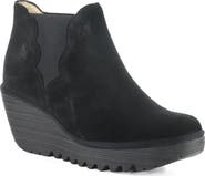 Fly London Yure Wedge Chelsea Leather Bootie