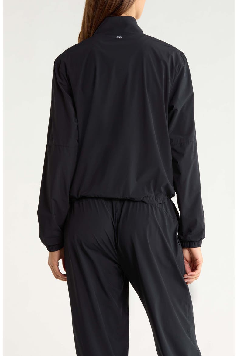 Lyle Quarter Zip Performance Windbreaker, Alternate, color, BLACK/CREME