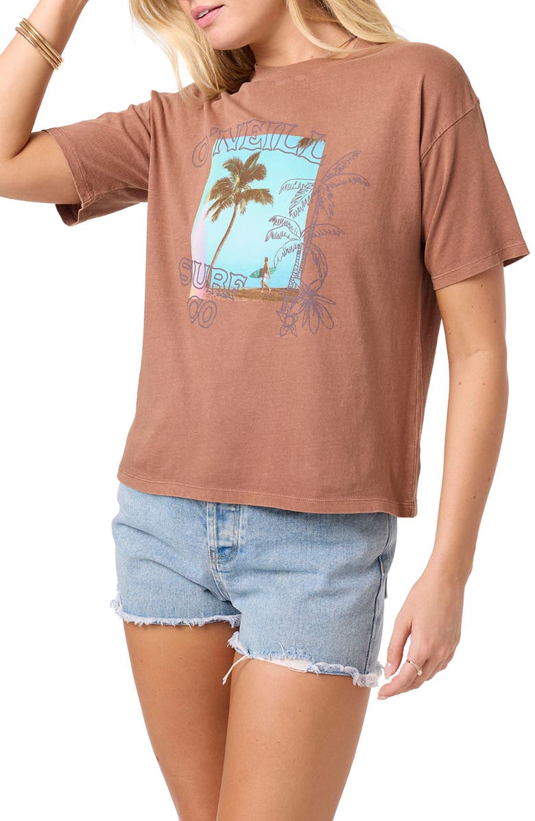 O'Neill Doodles Easy Graphic T-Shirt, Alternate, color, Carob Brown