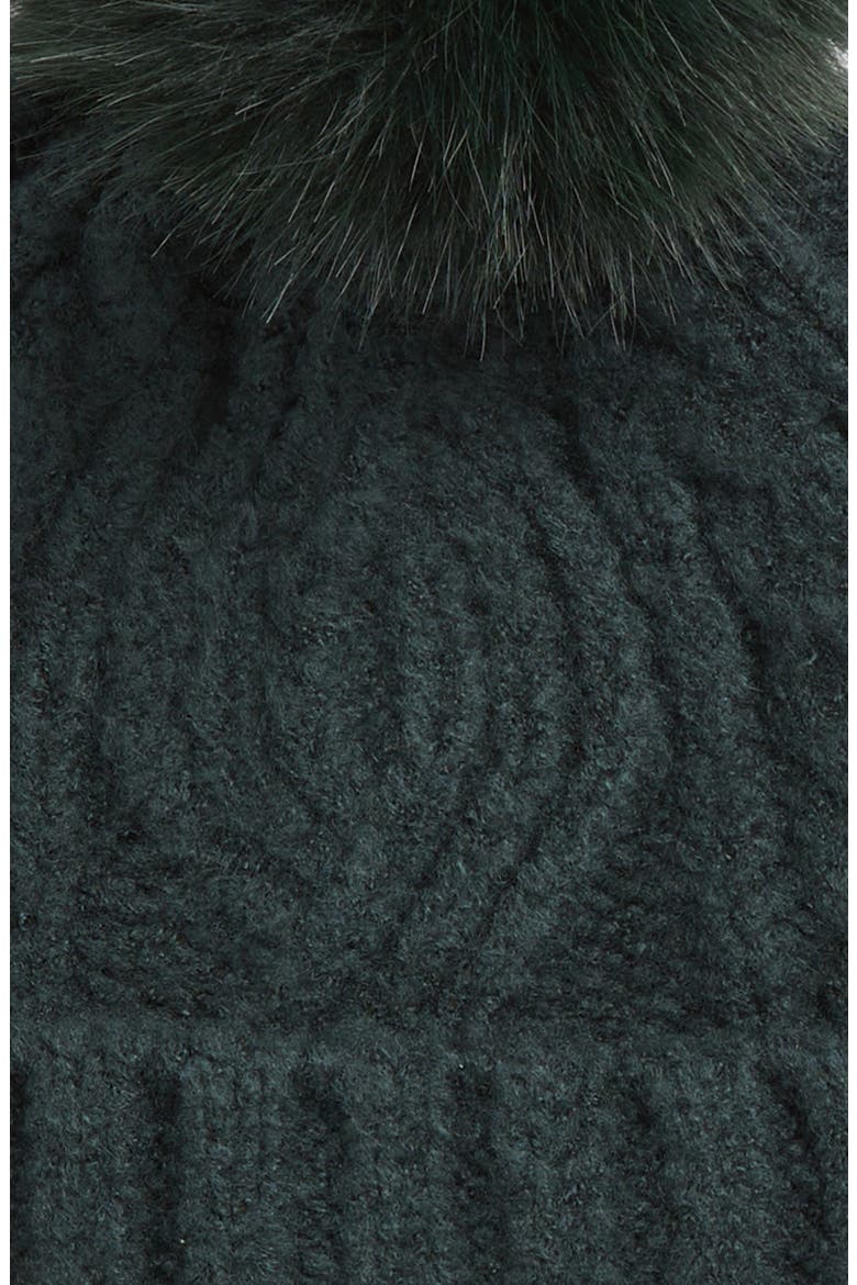 Cable Stitch Pom Beanie, Alternate, color, GREEN GABLES