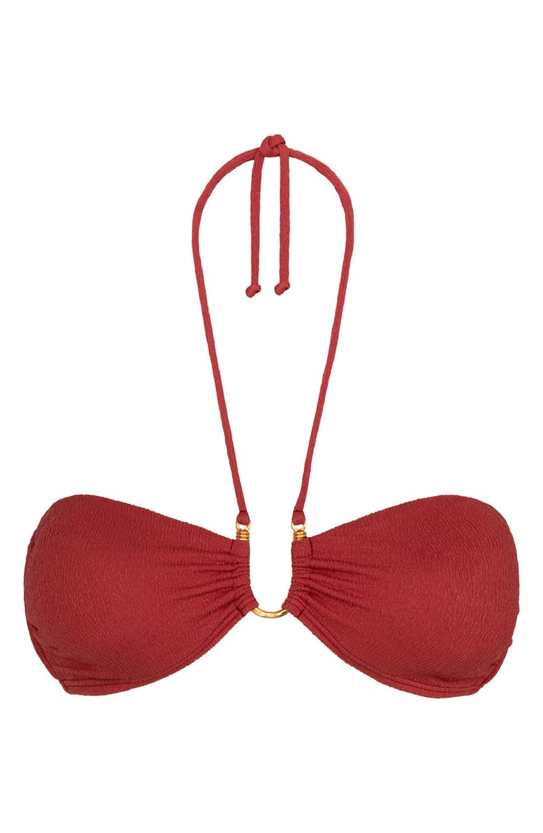 ViX Paula Hermanny Callie Bandeau Bikini Top, Alternate, color, Red