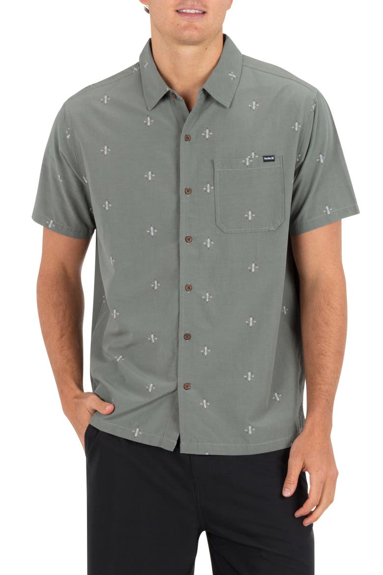 Incon Aero Short Sleeve Button-Up Shirt, Main, color, GREAT WHITE COMBO