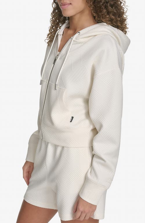 Shop Starter Jacquard Zip Hoodie In Egret