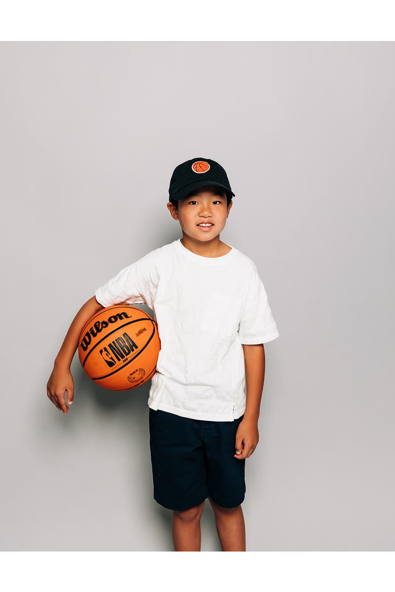 Terry Basketball Hat - Kids, Alternate, color, Black