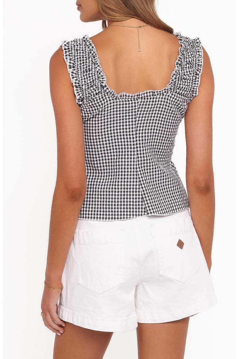 Harper Gingham Tie Front Tank, Alternate, color, BLACK GINGHAM