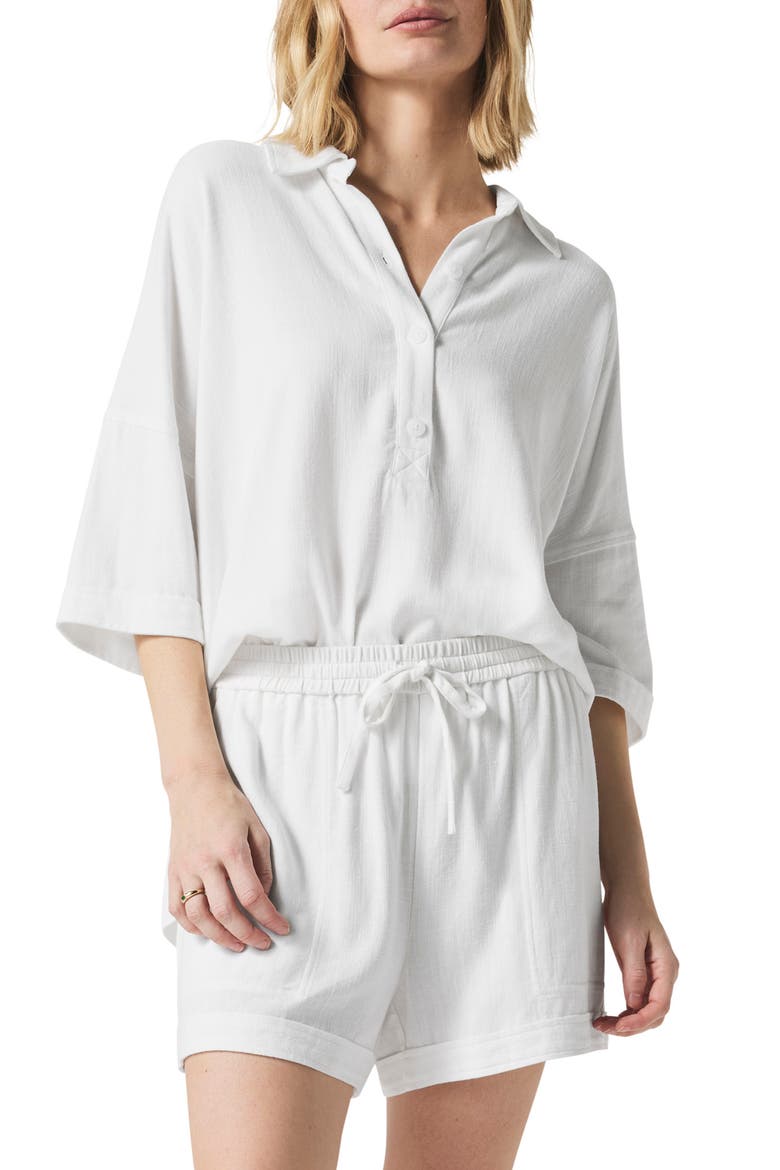 Coastal Relaxed Top, Main, color, WHITE