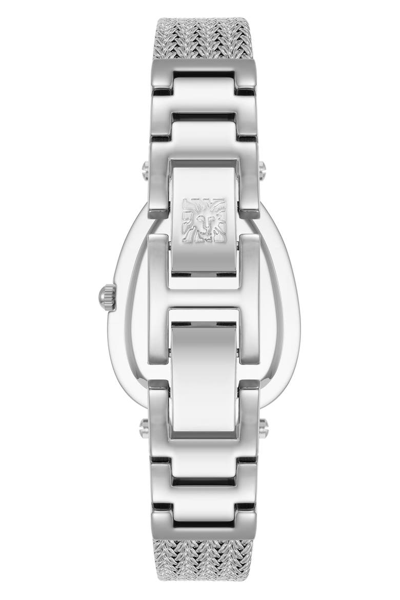 Crystal Mesh Strap Bracelet Watch, 28mm x 40.5mm, Alternate, color, SILVER